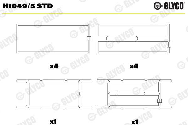 GLYCO H1049/5 STD Crankshaft Bearing