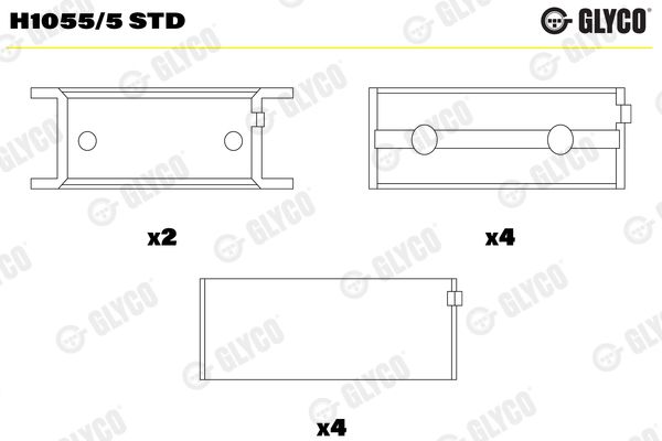 GLYCO H1055/5 STD Crankshaft Bearing