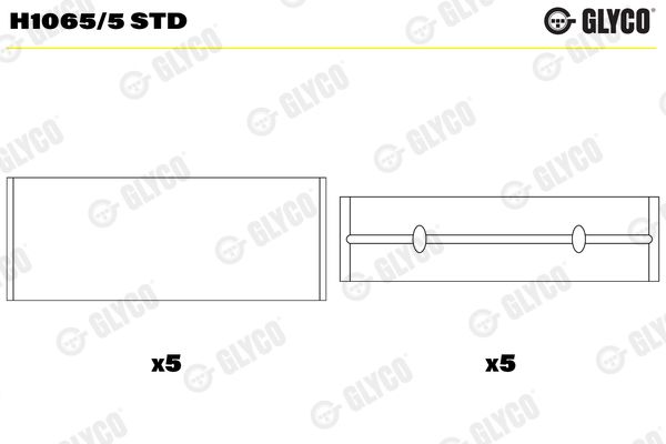 GLYCO H1065/5 STD Crankshaft Bearing