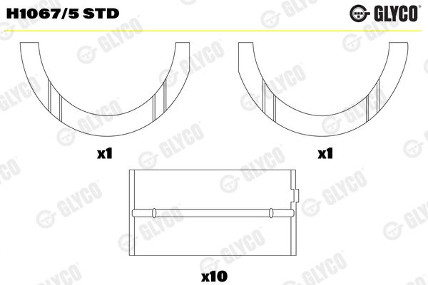 GLYCO H1067/5 STD Crankshaft Bearing