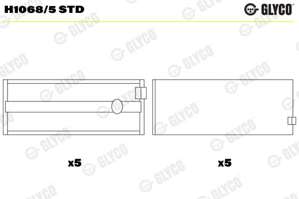 GLYCO H1068/5 STD Crankshaft Bearing