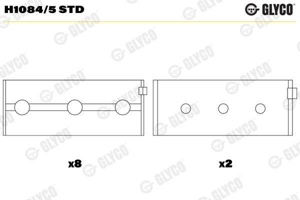 GLYCO H1084/5 STD Crankshaft Bearing