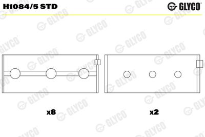 Crankshaft Bearing GLYCO H1084/5 STD