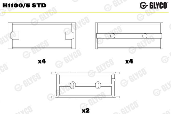 GLYCO H1100/5 STD Crankshaft Bearing