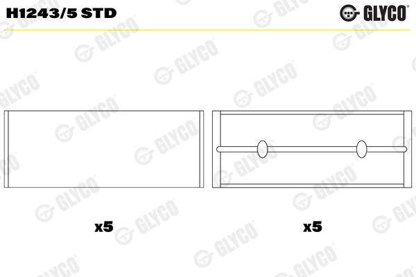 GLYCO H1243/5 STD Crankshaft Bearing