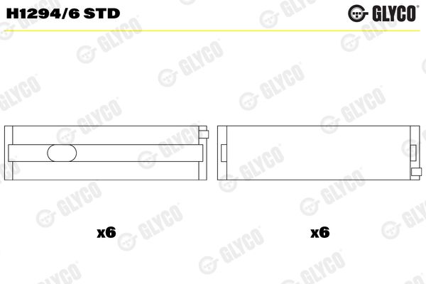 GLYCO H1294/6 STD Crankshaft Bearing