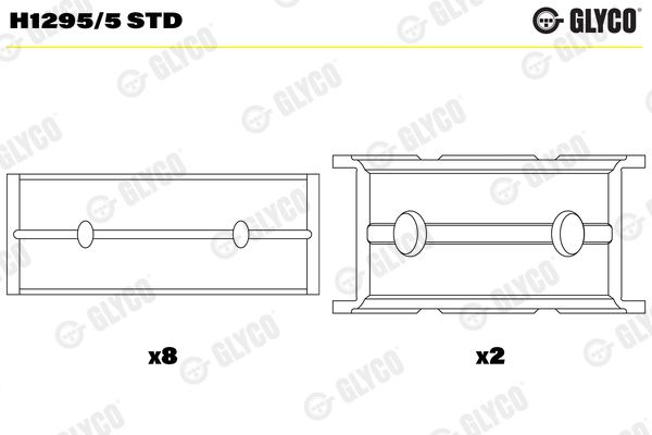 GLYCO H1295/5 STD Crankshaft Bearing