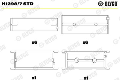 Crankshaft Bearing GLYCO H1298/7 STD