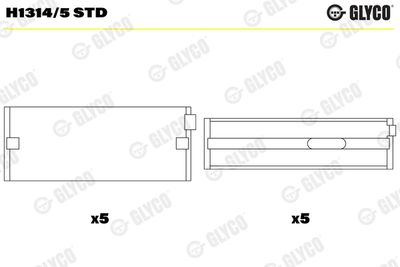 Crankshaft Bearing GLYCO H1314/5 STD