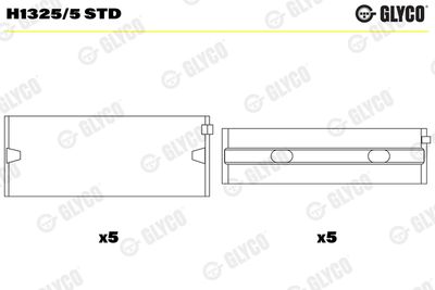 Crankshaft Bearing GLYCO H1325/5 STD