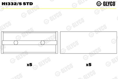 Crankshaft Bearing GLYCO H1332/5 STD