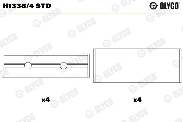 GLYCO H1338/4 STD Crankshaft Bearing