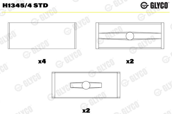 GLYCO H1345/4 STD Crankshaft Bearing