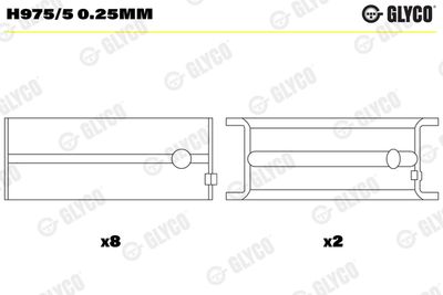 Crankshaft Bearing GLYCO H975/5 0.25mm