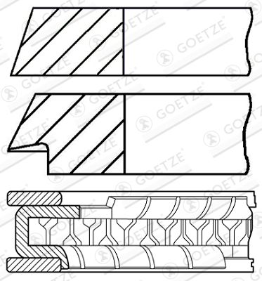 GOETZE ENGINE 08-101200-00 Piston Ring Kit