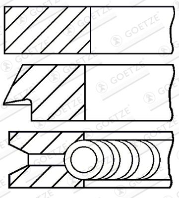 GOETZE ENGINE 08-101400-00 Piston Ring Kit