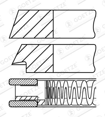 GOETZE ENGINE 08-102500-00 Piston Ring Kit