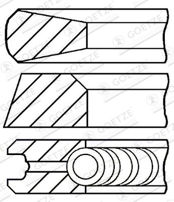 Piston Ring Kit GOETZE ENGINE 08-105500-00