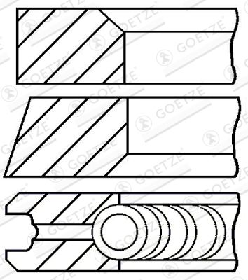 GOETZE ENGINE 08-109500-00 Piston Ring Kit