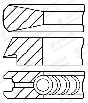 Piston Ring Kit GOETZE ENGINE 08-114400-00