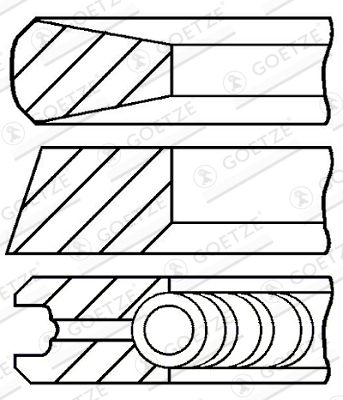 Piston Ring Kit GOETZE ENGINE 08-114708-00