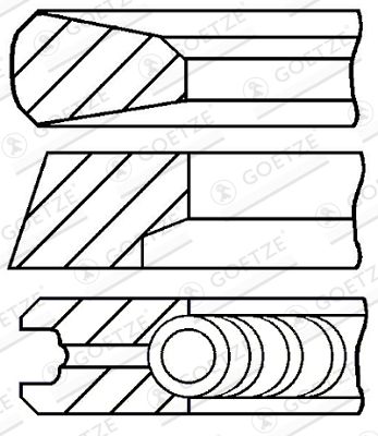 Piston Ring Kit GOETZE ENGINE 08-123200-00