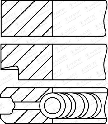 Piston Ring Kit GOETZE ENGINE 08-137606-00