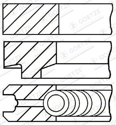 Piston Ring Kit GOETZE ENGINE 08-146100-00