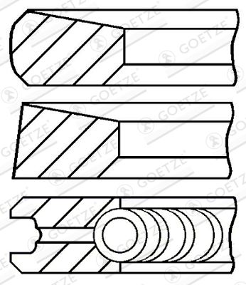 Piston Ring Kit GOETZE ENGINE 08-287100-00