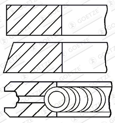 Piston Ring Kit GOETZE ENGINE 08-306700-00