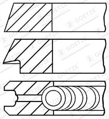 Piston Ring Kit GOETZE ENGINE 08-325100-00