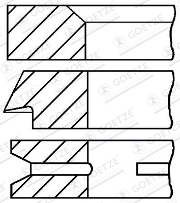 Piston Ring Kit GOETZE ENGINE 08-333300-00