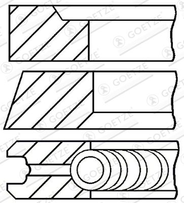 Piston Ring Kit GOETZE ENGINE 08-337400-00