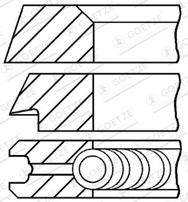 GOETZE ENGINE 08-399100-00 Piston Ring Kit