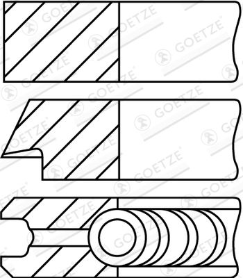 Piston Ring Kit GOETZE ENGINE 08-421800-10