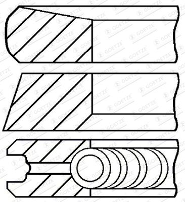 Piston Ring Kit GOETZE ENGINE 08-422007-00