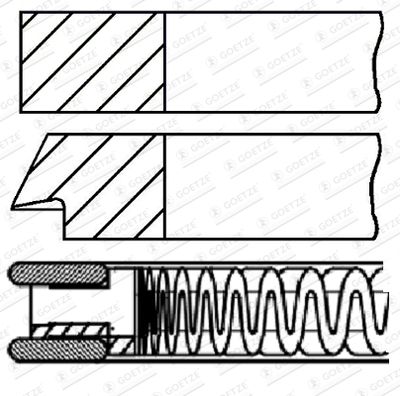 Piston Ring Kit GOETZE ENGINE 08-424300-00