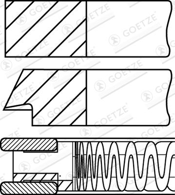 Piston Ring Kit GOETZE ENGINE 08-427800-00