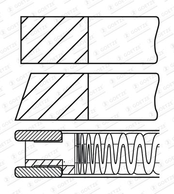 Piston Ring Kit GOETZE ENGINE 08-429900-00