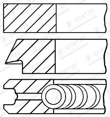 Piston Ring Kit GOETZE ENGINE 08-432200-00