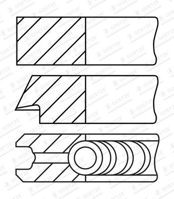 Piston Ring Kit GOETZE ENGINE 08-432200-10