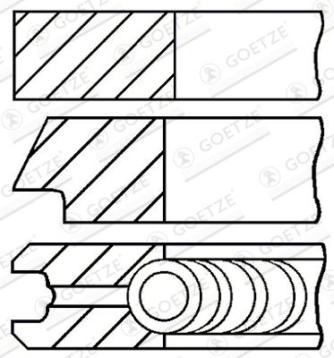 Piston Ring Kit GOETZE ENGINE 08-436506-00