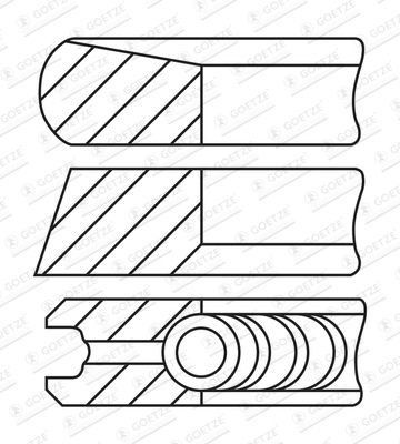 Piston Ring Kit GOETZE ENGINE 08-443108-00