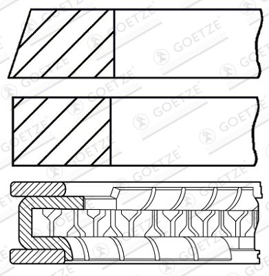 Piston Ring Kit GOETZE ENGINE 08-443900-00