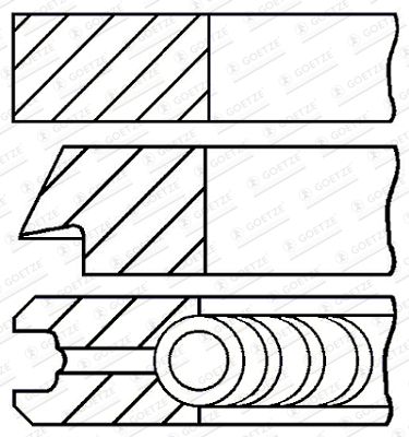 Piston Ring Kit GOETZE ENGINE 08-446100-00