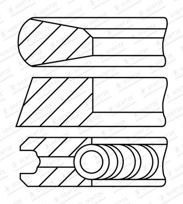 Piston Ring Kit GOETZE ENGINE 08-449600-00