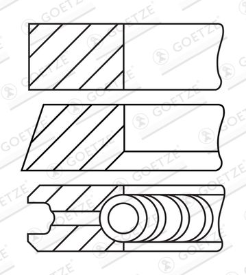 Piston Ring Kit GOETZE ENGINE 08-449700-10