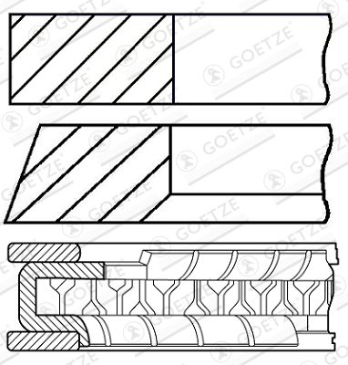 Piston Ring Kit GOETZE ENGINE 08-450000-10