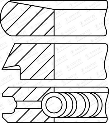 Piston Ring Kit GOETZE ENGINE 08-453107-00