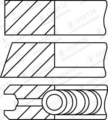 Piston Ring Kit GOETZE ENGINE 08-453600-00